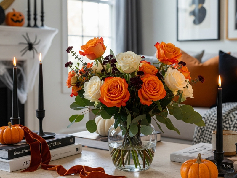 Midworld-Flowers-Ecuador-News-Halloween-Orange-Flowers-Roses